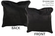 Solid Black 16"x16" Brazilian Cowhide Pillow #74703 by Hudson Hides