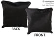 Solid Black 16"x16" Brazilian Cowhide Pillow #74707 by Hudson Hides