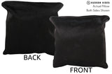 Solid Black 16"x16" Brazilian Cowhide Pillow #74724 by Hudson Hides