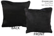 Solid Black 16"x16" Brazilian Cowhide Pillow #74736 by Hudson Hides