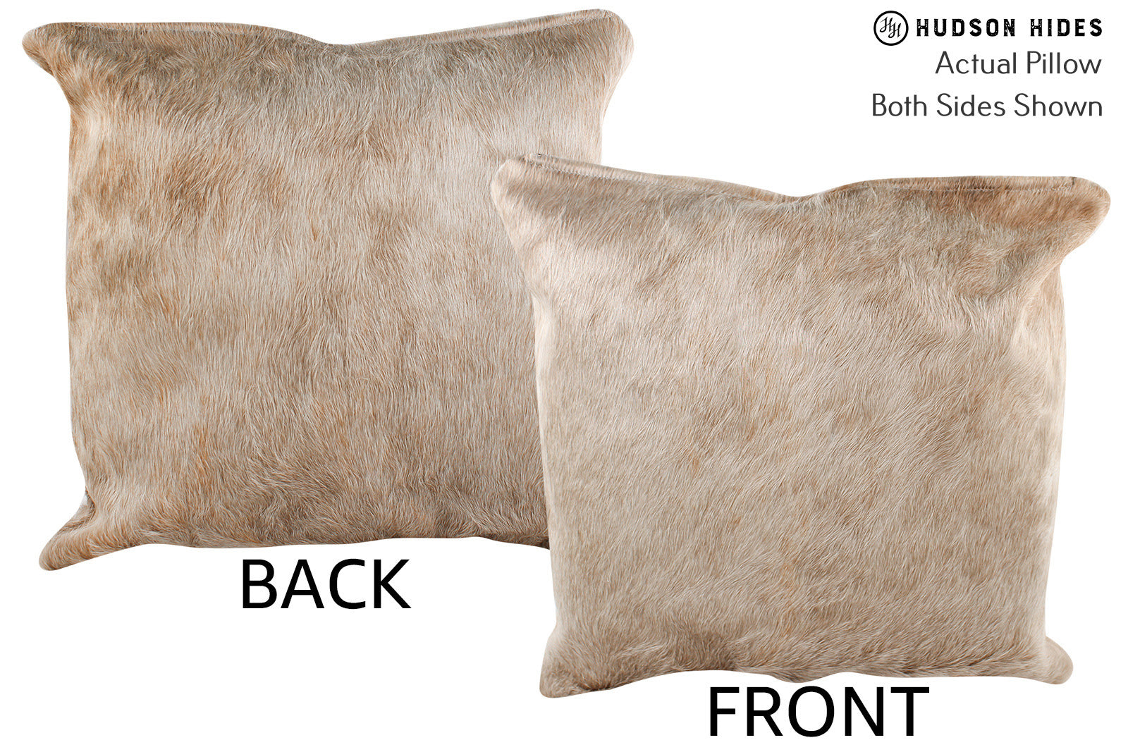 Grey with Beige Cowhide Pillow #74740