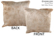 Grey with Beige 16"x16" Brazilian Cowhide Pillow #74740 by Hudson Hides
