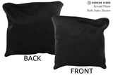 Solid Black 16"x16" Brazilian Cowhide Pillow #74756 by Hudson Hides