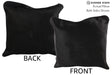 Solid Black 16"x16" Brazilian Cowhide Pillow #74811 by Hudson Hides