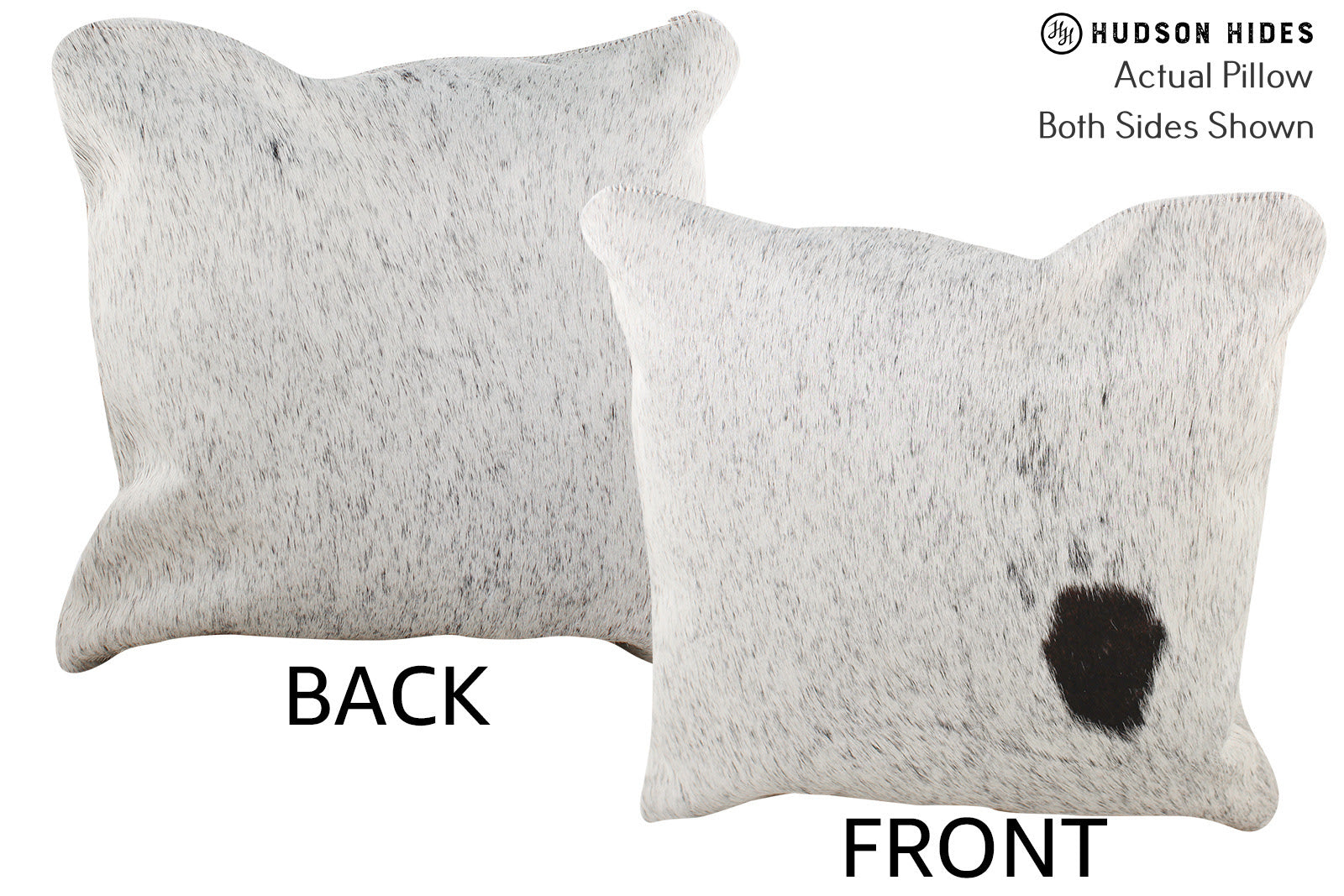 Salt and Pepper Black Cowhide Pillow #74824