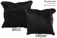 Solid Black 16"x16" Brazilian Cowhide Pillow #74825 by Hudson Hides