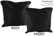 Solid Black 16"x16" Brazilian Cowhide Pillow #74833 by Hudson Hides