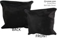 Solid Black 16"x16" Brazilian Cowhide Pillow #74841 by Hudson Hides