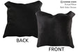 Solid Black 16"x16" Brazilian Cowhide Pillow #74846 by Hudson Hides