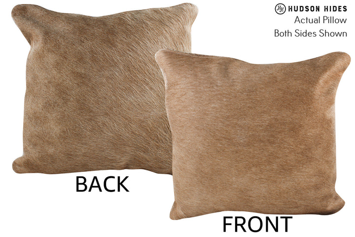 Taupe 16"x16" Brazilian Cowhide Pillow #74858 by Hudson Hides