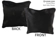 Solid Black 16"x16" Brazilian Cowhide Pillow #74874 by Hudson Hides