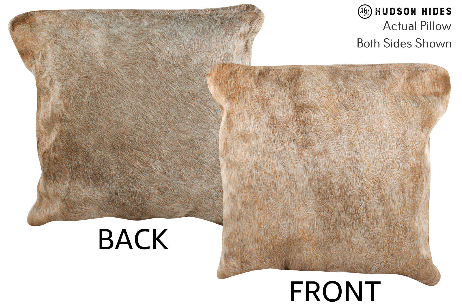 Grey with Beige Cowhide Pillow #74880