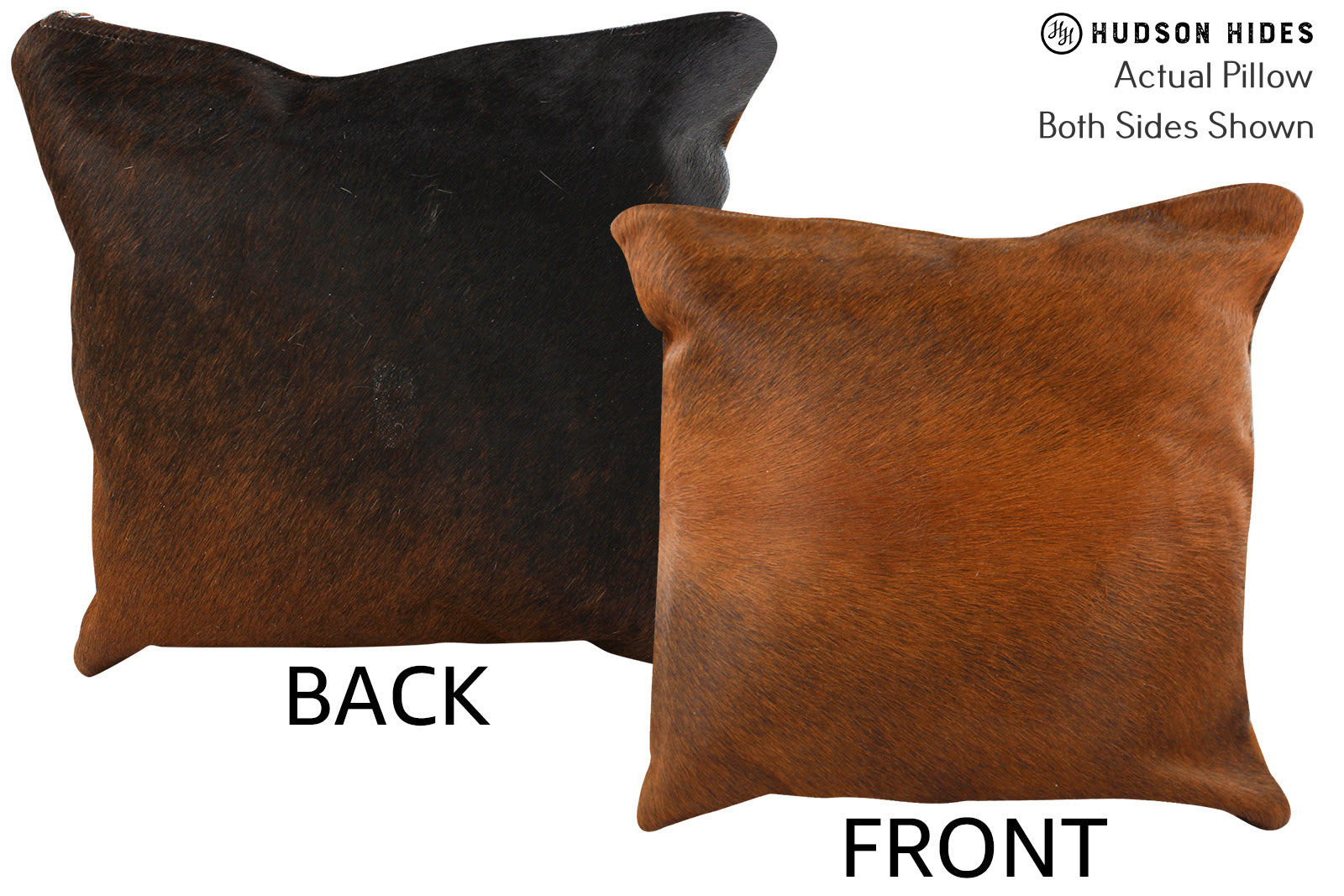 Solid Brown Cowhide Pillow #74894
