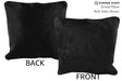 Solid Black 16"x16" Brazilian Cowhide Pillow #74896 by Hudson Hides