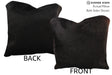 Solid Black 16"x16" Brazilian Cowhide Pillow #74902 by Hudson Hides