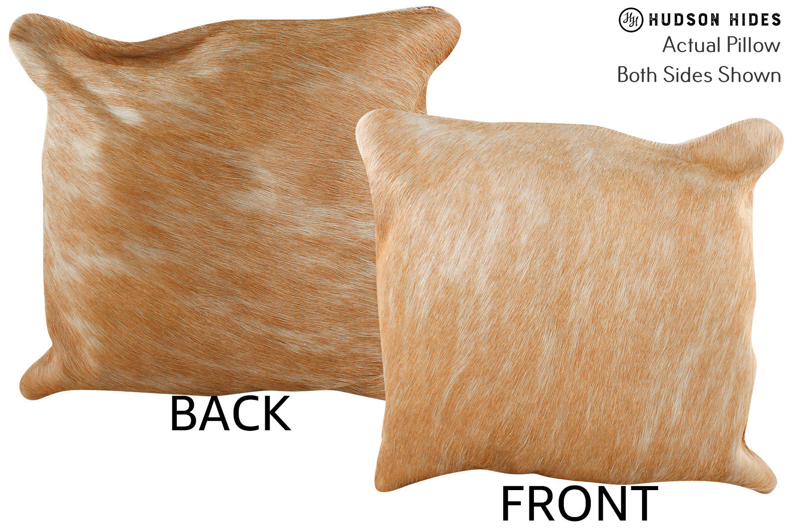 Solid Brown Cowhide Pillow #74905