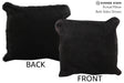 Solid Black 16"x16" Brazilian Cowhide Pillow #74906 by Hudson Hides