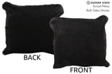 Solid Black 16"x16" Brazilian Cowhide Pillow #74906 by Hudson Hides