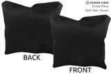 Solid Black 16"x16" Brazilian Cowhide Pillow #74912 by Hudson Hides