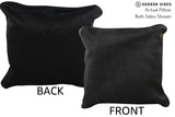Solid Black 16"x16" Brazilian Cowhide Pillow #74949 by Hudson Hides