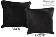 Solid Black 16"x16" Brazilian Cowhide Pillow #74953 by Hudson Hides