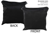 Solid Black 16"x16" Brazilian Cowhide Pillow #74956 by Hudson Hides