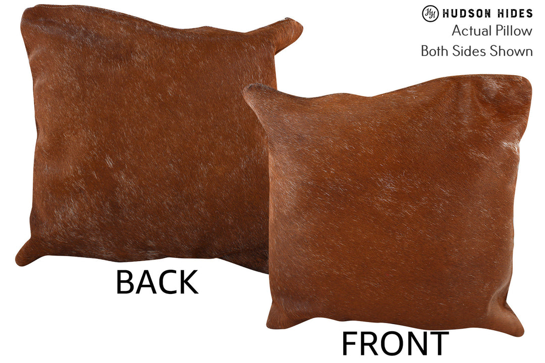 Solid Brown Pillow 16"x16"#74966 by Hudson Hides