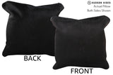 Solid Black 16"x16" Brazilian Cowhide Pillow #74970 by Hudson Hides