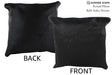 Solid Black 16"x16" Brazilian Cowhide Pillow #74976 by Hudson Hides