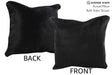 Solid Black 16"x16" Brazilian Cowhide Pillow #74981 by Hudson Hides