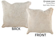 Solid White 16"x16" Brazilian Cowhide Pillow #74985 by Hudson Hides