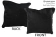 Solid Black 16"x16" Brazilian Cowhide Pillow #74987 by Hudson Hides