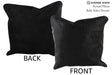 Solid Black 16"x16" Brazilian Cowhide Pillow #74996 by Hudson Hides