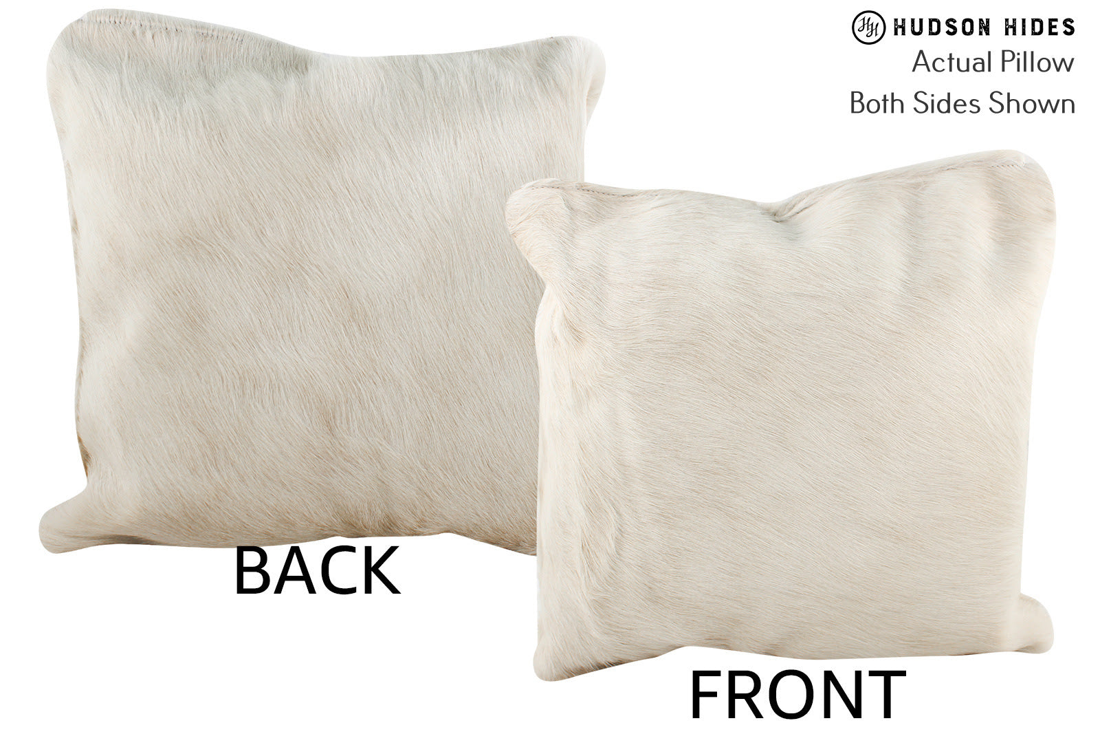 Solid White Cowhide Pillow #75005