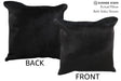 Solid Black 16"x16" Brazilian Cowhide Pillow #75006 by Hudson Hides
