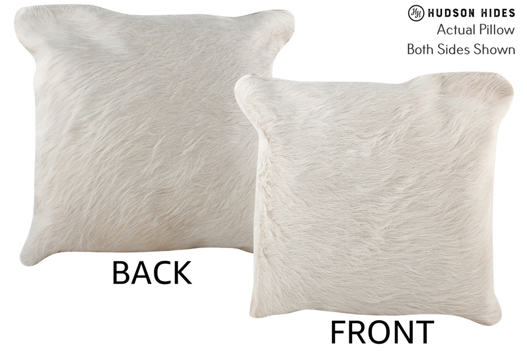 Solid White Pillow 16"x16"#75009 by Hudson Hides