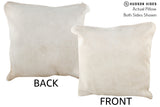 Solid White 16"x16" Brazilian Cowhide Pillow #75018 by Hudson Hides