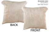 Beige 16"x16" Brazilian Cowhide Pillow #75026 by Hudson Hides