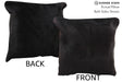 Solid Black 16"x16" Brazilian Cowhide Pillow #75035 by Hudson Hides