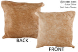 Beige 16"x16" Brazilian Cowhide Pillow #75049 by Hudson Hides