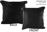 Solid Black 16"x16" Brazilian Cowhide Pillow #75056 by Hudson Hides