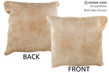 Beige 16"x16" Brazilian Cowhide Pillow #75059 by Hudson Hides