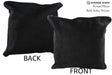 Solid Black 16"x16" Brazilian Cowhide Pillow #75065 by Hudson Hides