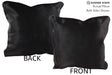 Solid Black 16"x16" Brazilian Cowhide Pillow #75072 by Hudson Hides