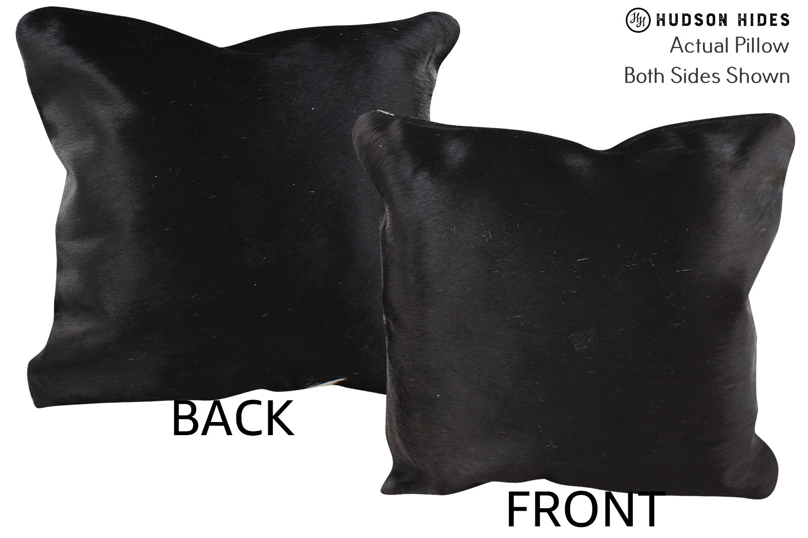 Solid Black Cowhide Pillow #75072