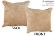 Beige 16"x16" Brazilian Cowhide Pillow #75076 by Hudson Hides