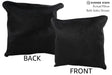 Solid Black 16"x16" Brazilian Cowhide Pillow #75081 by Hudson Hides