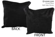 Solid Black 16"x16" Brazilian Cowhide Pillow #75103 by Hudson Hides