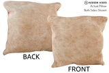 Beige 16"x16" Brazilian Cowhide Pillow #75106 by Hudson Hides