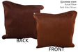 Solid Brown 16"x16" Brazilian Cowhide Pillow #75123 by Hudson Hides